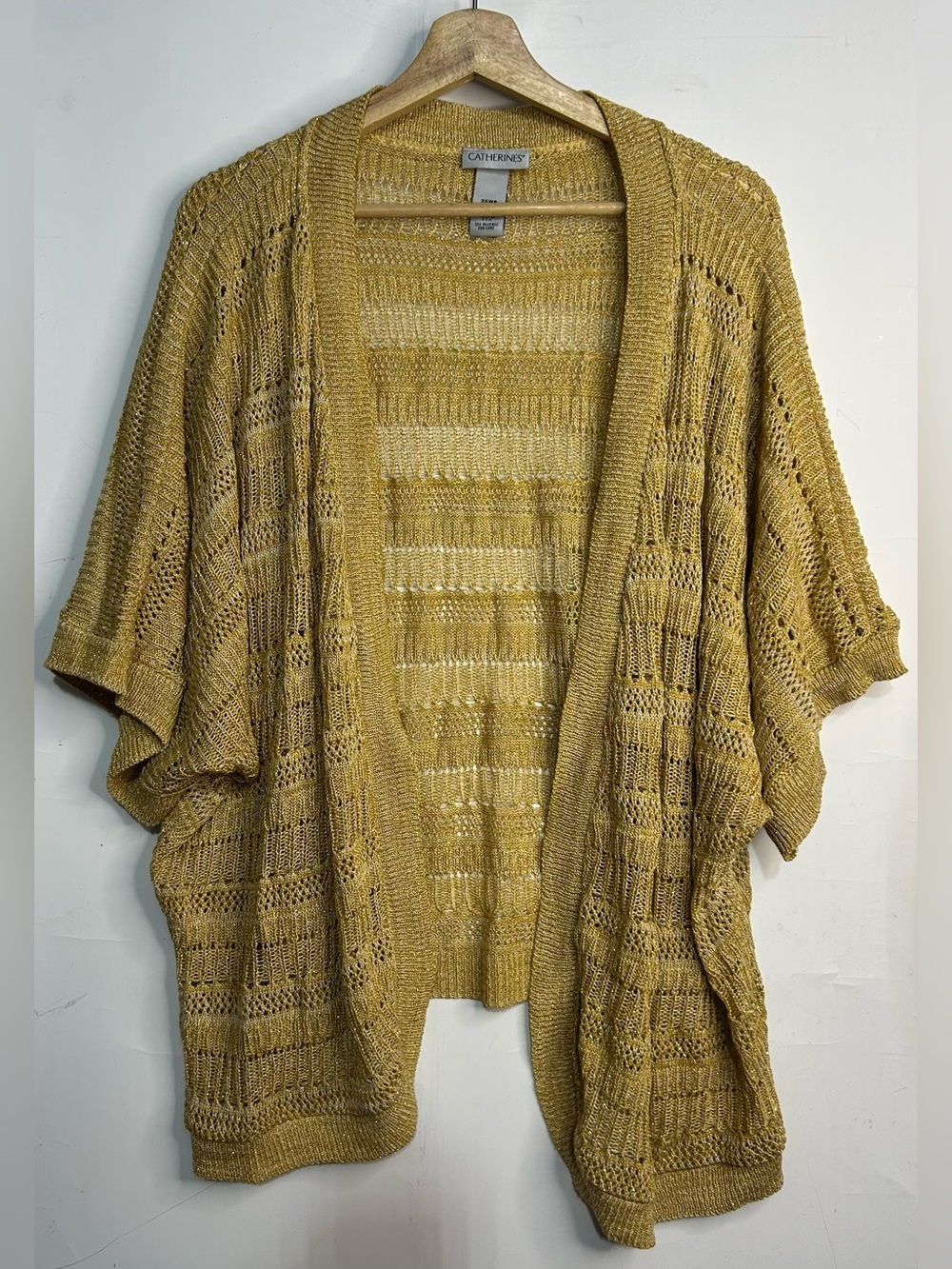 5 for $25🔥Catherines Yellow Floral Knit Sweater Cardigan 3XWP